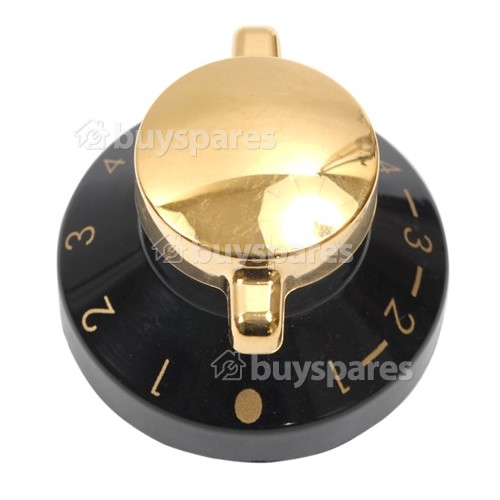 Stoves Grill Control Knob Black / Gold BuySpares