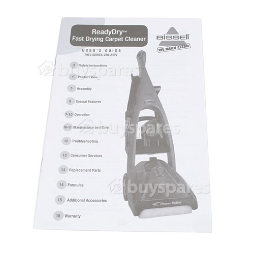 Bissell User'S Guide - 79T3E