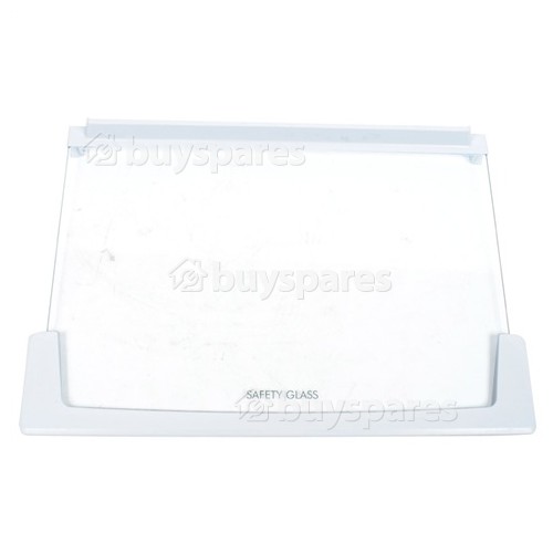 Hotpoint Fridge Glass Shelf Assembly : 455x335mm. Part Number C00263721 ...