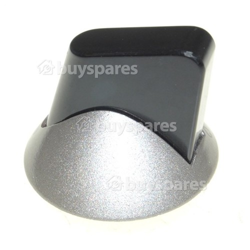 Zanussi Hob Control Knob - Chrome / Black