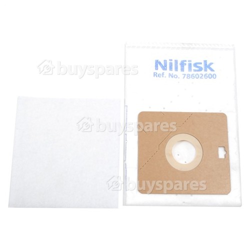 Nilfisk Bag & Pre Filter Set (Pack Of 5)