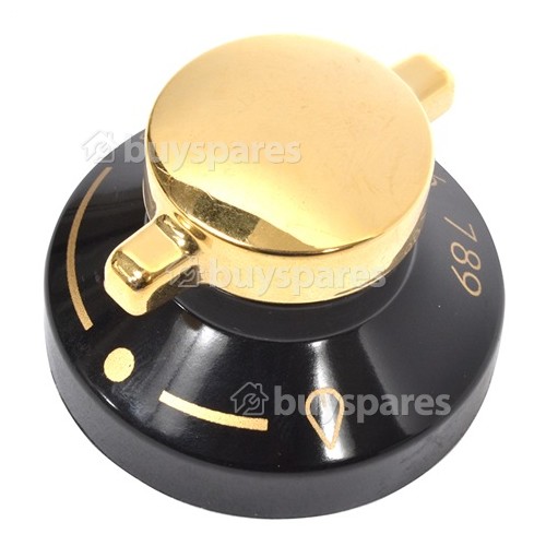 Stoves Top Oven Control Knob Black / Gold BuySpares