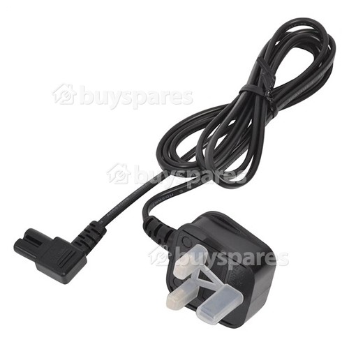 Universal Figure-8 Right-Angled Mains Lead - UK Plug