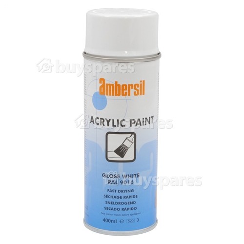 Ambersil Acrylic Gloss White RAL 9016 Fast Drying Paint - 400ml