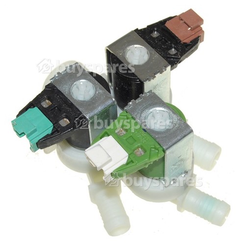 Electrolux Group Cold Water Triple Solenoid Inlet Valve : 180Deg. With Protected (push) Connectors