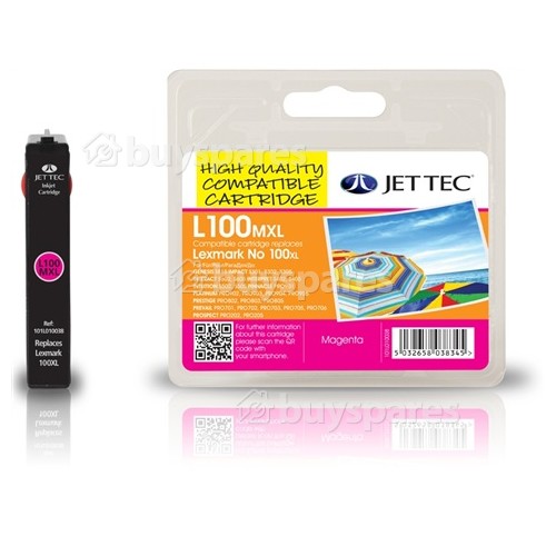 Cartouche D'encre Magenta Compatible Avec Lexmark 100XL - 14N1070E Jettec