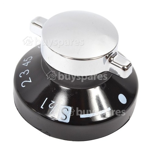 Stoves Main Oven Control Knob - Black / Silver