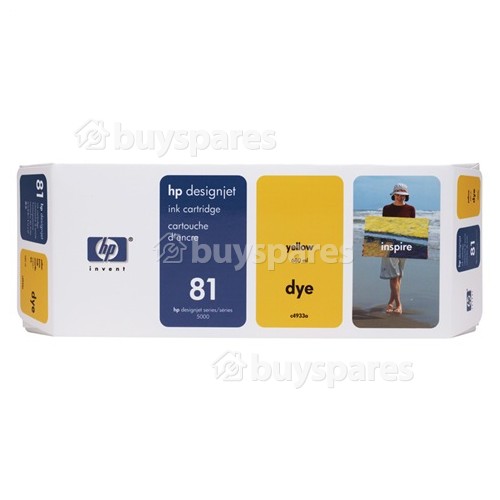 Hewlett Packard Genuine No.81 Dye Yellow Ink Cartridge (C4933A)