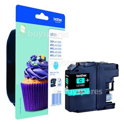 Brother Genuine LC123C Cyan Ink Cartridge