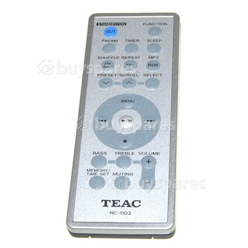 No Longer Available Teac RC1103 Remote Control Silver Original MCDX220I TDX250I