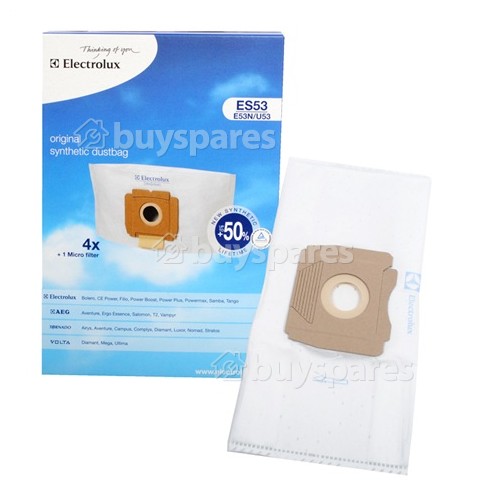 Electrolux ES53 Synthetic Dust Bag & Filter Kit (Pack Of 4)