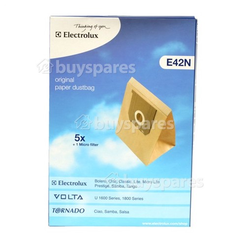 Electrolux E42N Papierbeutel (5er Pack)