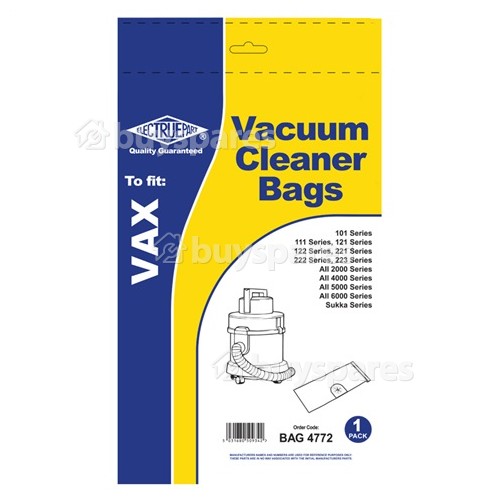 5 x 1S Dust Bags for Vax 101 111 121 Vacuum Cleaner 5 x 1S Dust Bags for Vax 101 111 121 Vacuum Cleaner