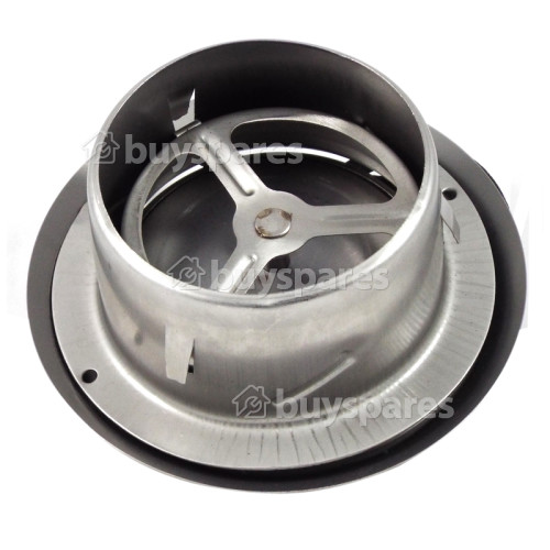 Bouche D'Aération Plafonnier Et Clapet D'Alimentation 125mm - Inox