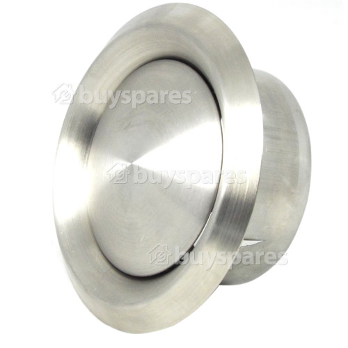 Bouche D'Aération Plafonnier Et Clapet D'Alimentation 125mm - Inox