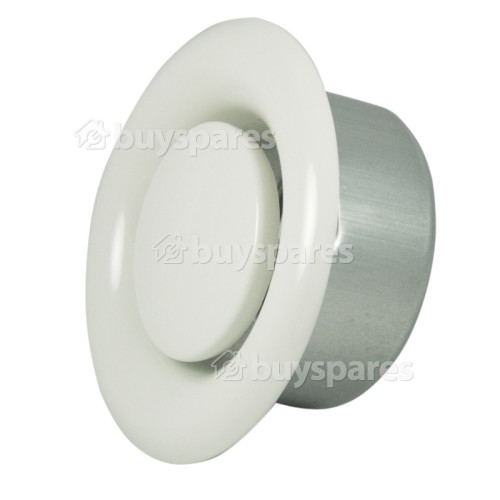 100mm Metal Ceiling Air Supply Valve - White Powder Coated