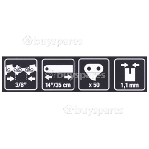 MTD CHO004 35cm (14") 50 Drive Link Chainsaw Chain