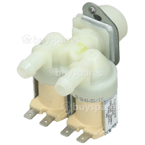 Samsung Cold Water Double Solenoid Inlet Valve : 180Deg. 12 Bore Outlets