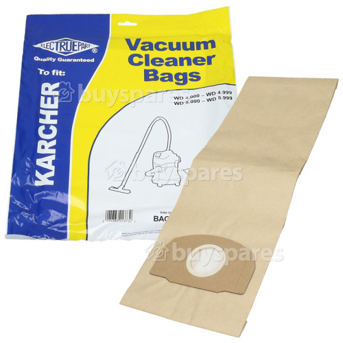 Sac À Poussière Compatible Karcher (Paquet De 5) B BT-VC 1250 S Einhell