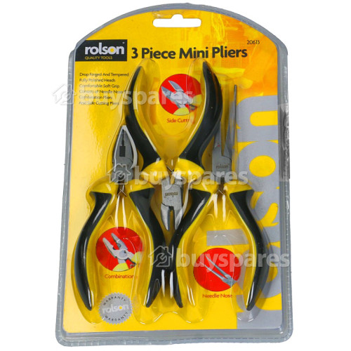 Rolson 3 Piece Mini Pliers Set