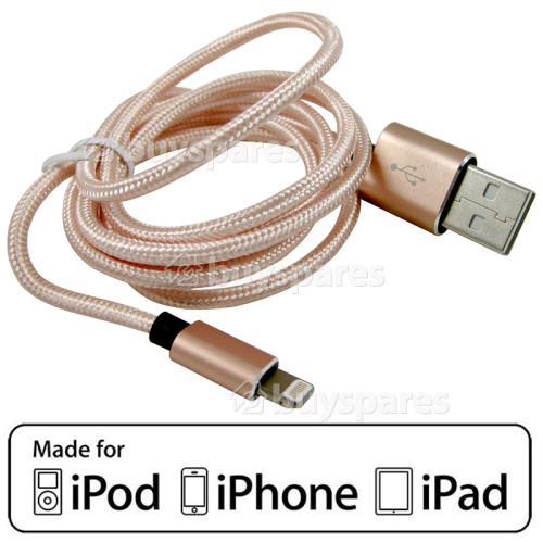 Câble Chargeur Couleur Or Rose 1M Apple