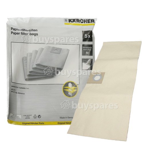 Karcher Paper Dust Bags (Pack Of 5)