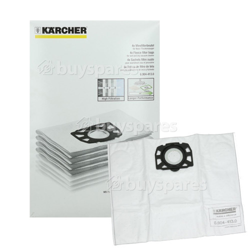 Karcher Fleece Filter Bags (Pack Of 4)