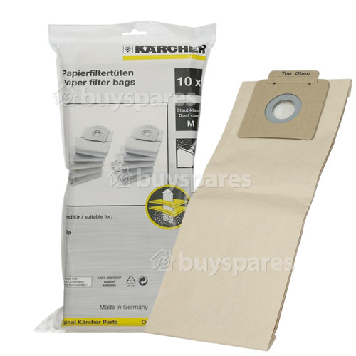 Karcher T10/1 Paper Filtering Bags (Pack Of 10)