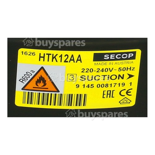 Compressor HTK12AA R600A 220-240v 50hz | BuySpares