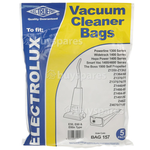 10 x ELECTROLUX Vacuum Cleaner Bag E50 4600 E60 & E60n Type Smart Vac 1400 10 x ELECTROLUX Vacuum Cleaner Bag E50 4600 E60 & E60n Type Smart Vac 1400