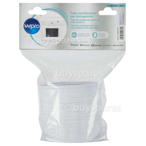 Tuyau Flexible De Ventilation En PVC De Sèche-linge - 3 M - Ø 10,2 Cm - Wpro