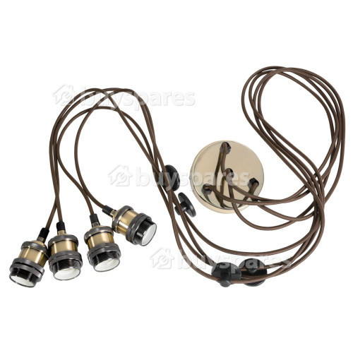 Klassisches ES/E27 Vierer-Hängelampenset | BuySpares Germany
