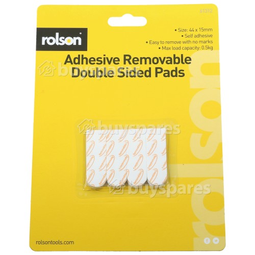 Rolson Rolson Adhesive Removable Double Sided Pads - Pack Of 12