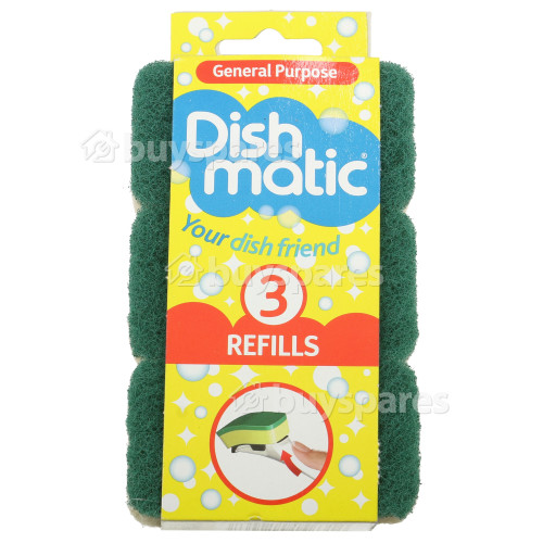 Dishmatique Heavy Duty Scouring Pads / Replacement Heads For Dishmatic