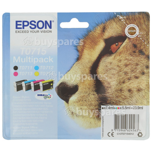 Epson Genuine T0715 Multi-Pack Ink Cartridges