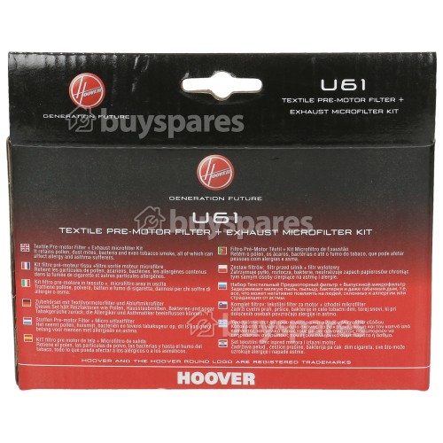 Hoover U61 Filter Kit