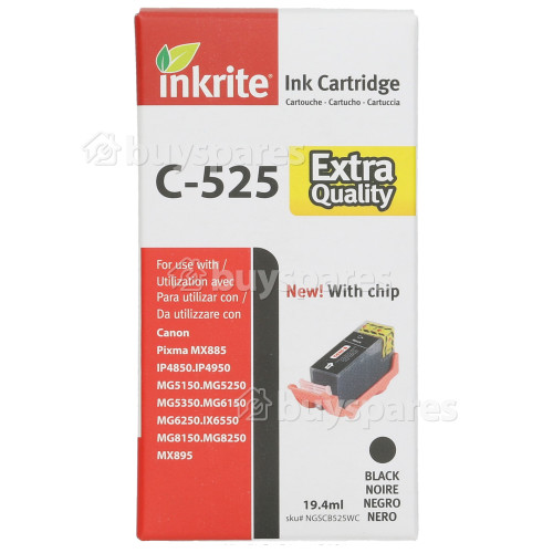 Inkrite MG5250 Compatible Canon PGI-525BK Black Ink Cartridge