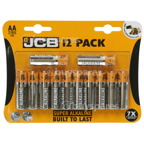 Batterie Alcaline AA (confezione Da 12) JCB