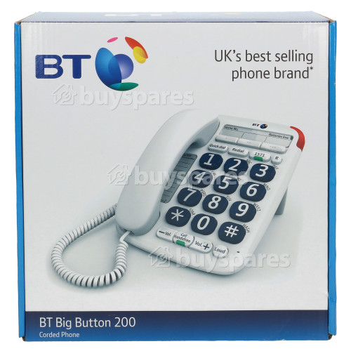 BT Big Button 200 Corded Analogue Telephone BuySpares