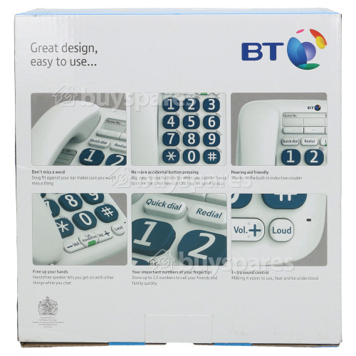 BT Big Button 200 Corded Analogue Telephone BuySpares