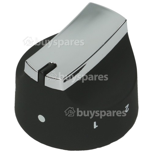 Stoves Grill Control Knob Black / Chrome BuySpares