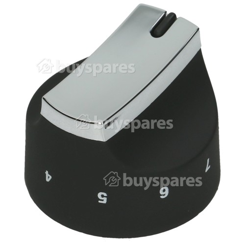 Stoves Grill Control Knob Black / Chrome BuySpares