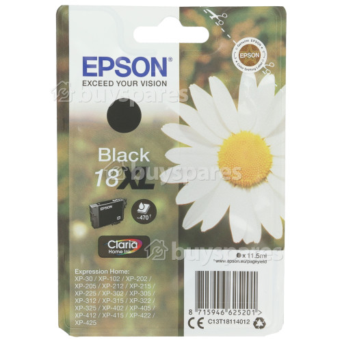 Epson Genuine T1811 Black High Capacity Ink Cartridge