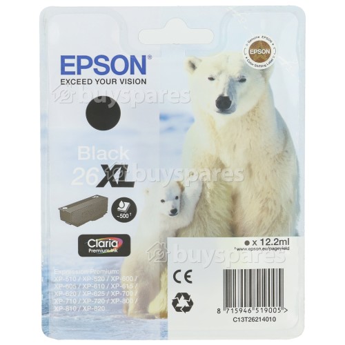 Epson Genuine T2621 Black High Capacity Ink Cartridge