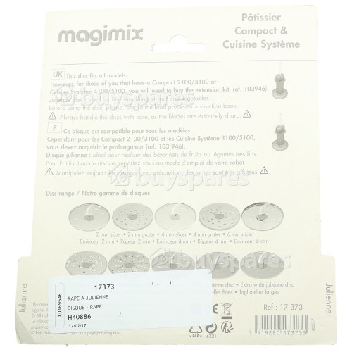 Disque Julienne 2 X 2mm 3200 (18321) Magimix