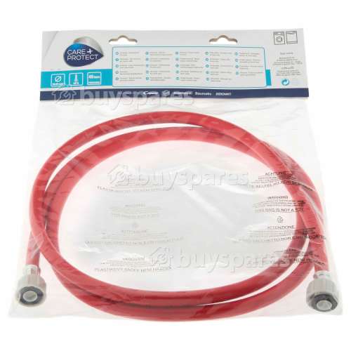 Tuyau Flexible D'arrivée D'eau Chaude Universel (Rouge) - 2,5M- Embouts : Droits Care+Protect