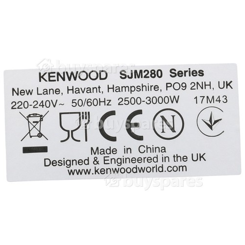 Kenwood Powerbase Assembly Complete - 3KW - Uk Plug