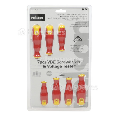 Rolson 7 Piece VDE Screwdriver Set