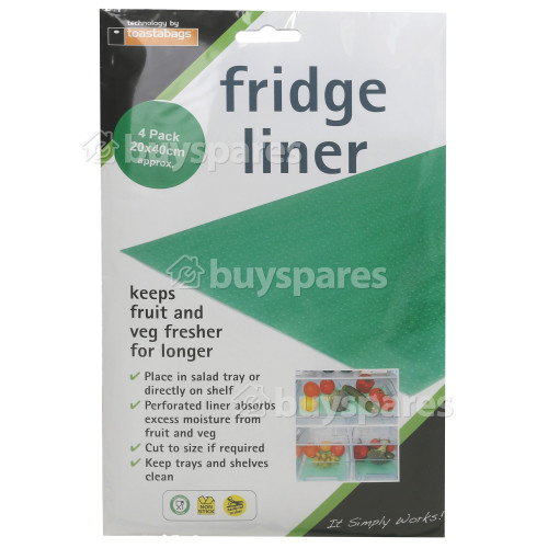 Toastbag Fridge Drawer Liner Protection Mat 20 X 40cm - (Pack Of 4)