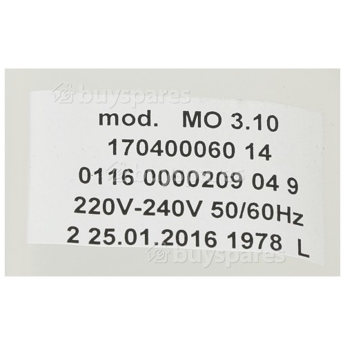 Diplomat ADP8242 Water Softener : AWECO Mod MO31.0 17040006 14
